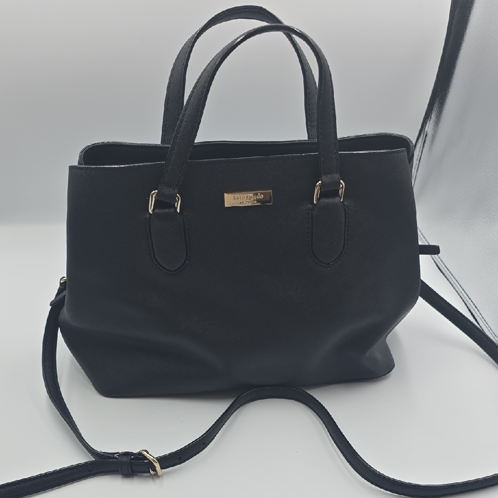Kate Spade Black Evangeline Satchel  Purse